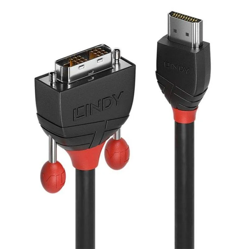 Cavo Lindy HDMI a DVI-D - Linea nera 1 m - immagine 1