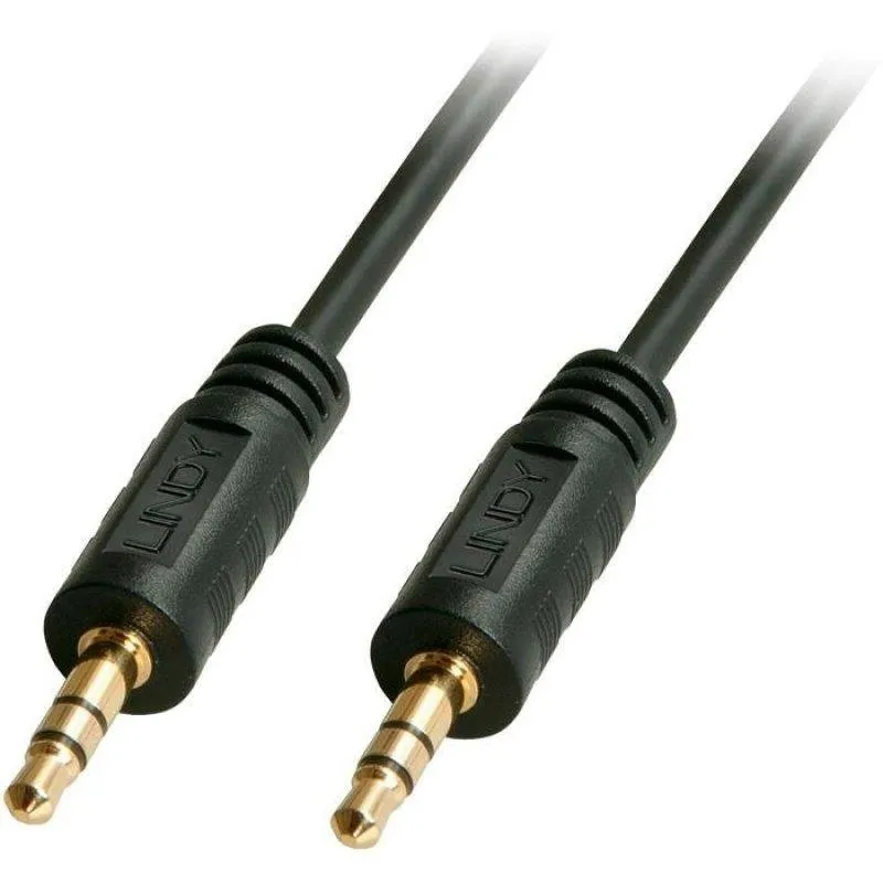 Cavo Audio Mini Jack 3,5 mm maschio a maschio 1 m shielded nero modellato - immagine 1