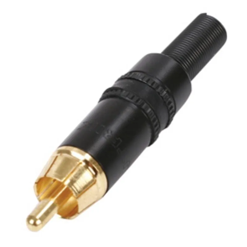 Connettore RCA Neutrik NYS373-0 nero contatti placcati oro - immagine 1