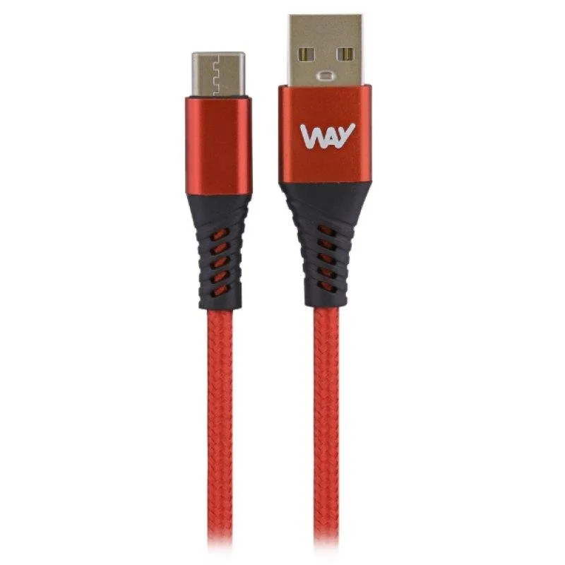 Cavo TnB WTCUSB02RD 2 m USB-A USB-C Rosso - immagine 1