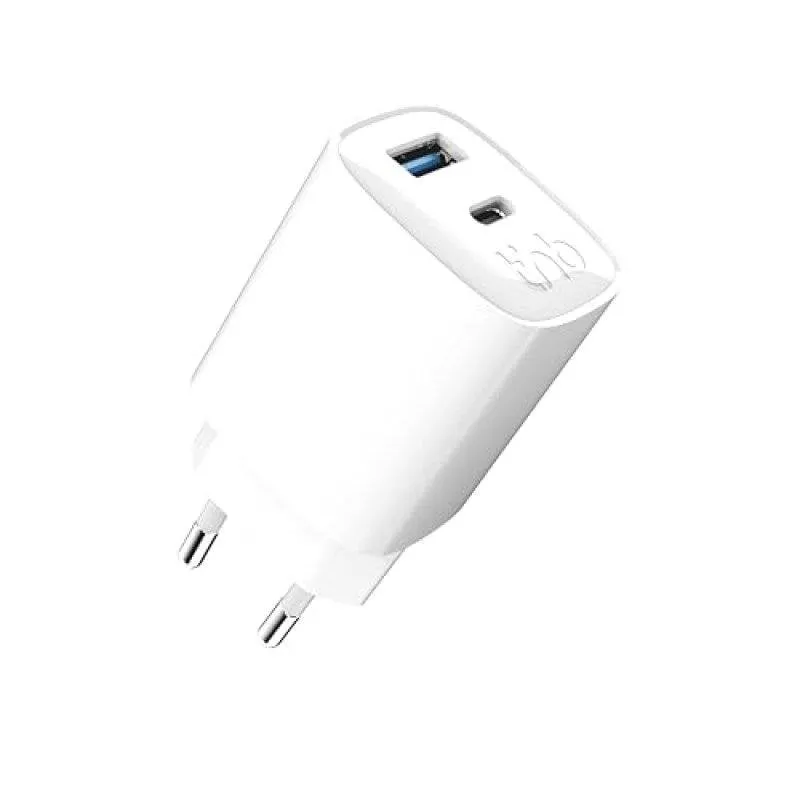 Caricatore Tnb CHGAN45W GaN USB-C e USB-A 45 W Bianco Compatto - immagine 1