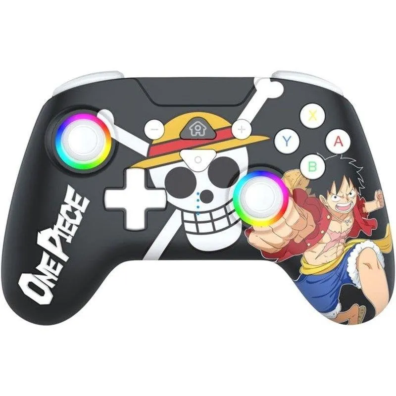 Controller Senza Fili Subsonic One Piece Luffy Fishman per Switch 6 Assi LED - immagine 1