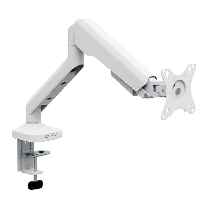 TnB MHFLEXWH Supporto Monitor Braccio Articolato a Molla a Gas per Scrivania 17 a 32" VESA 75x75 a 100x100 Max 8Kg Bianco - immagine 1