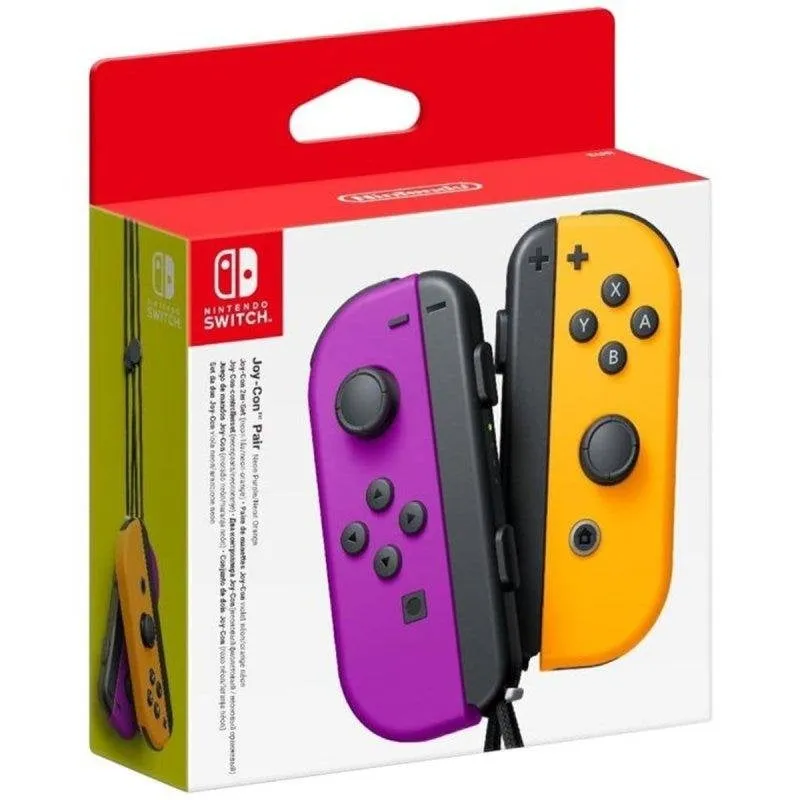 Controller Joy-Con Nintendo Switch Neon Viola e Neon Arancione con batteria sostituibile - immagine 1