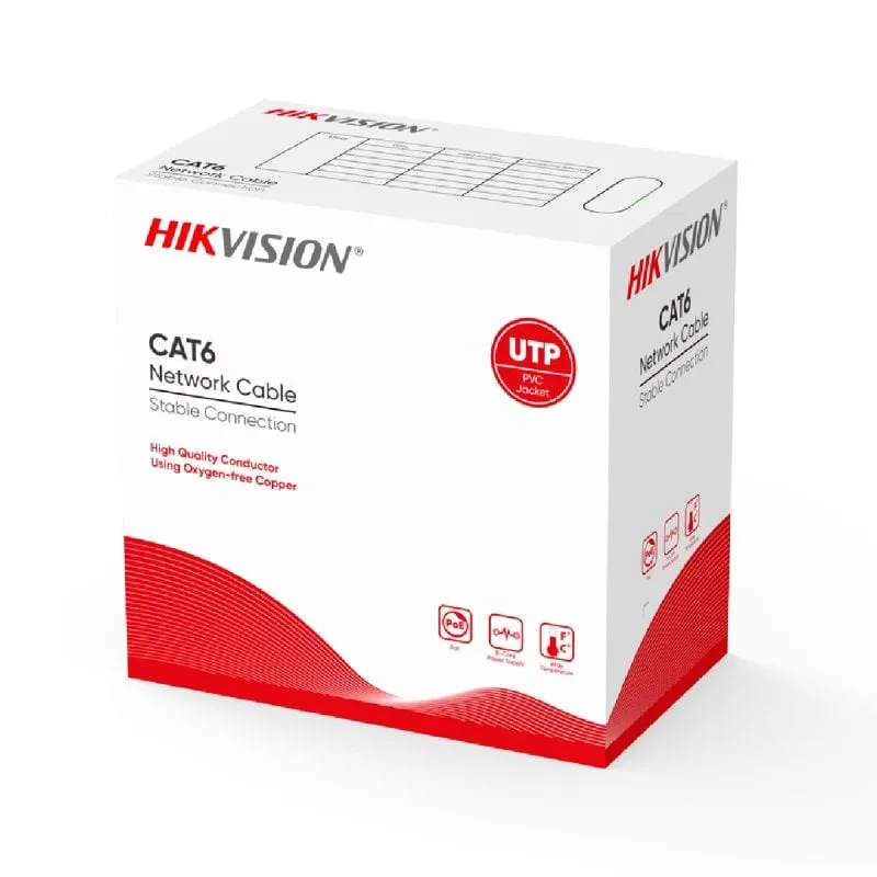 Cavo Ethernet Hikvision Cat6 305 m Bianco - immagine 1
