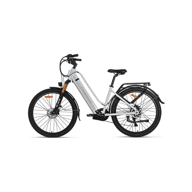 Bicicletta elettrica Hedatx TX10 48V 19,2Ah Freni Disco Idraulici Bianchi - immagine 1