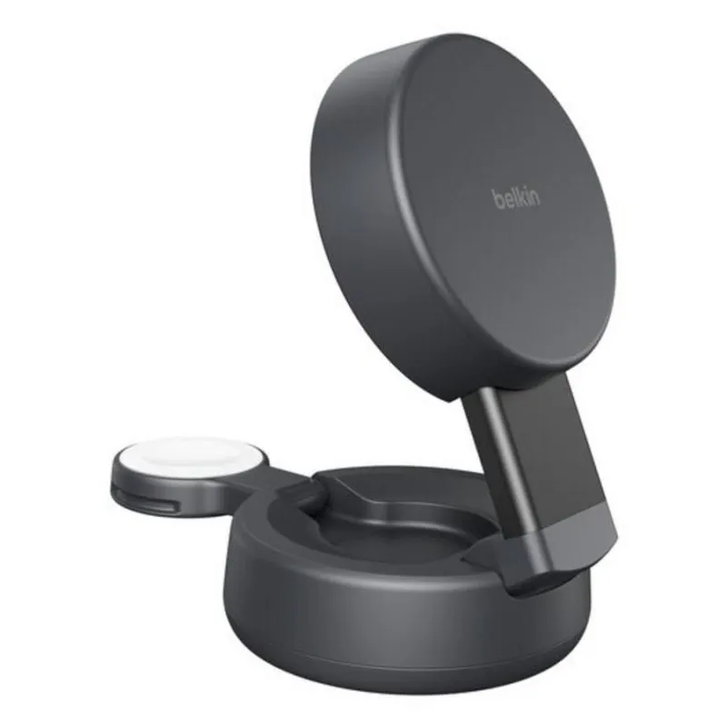 Caricatore Belkin UltraCharge Pro Qi2 25 W 2 in 1 MagSafe Grigio - immagine 1