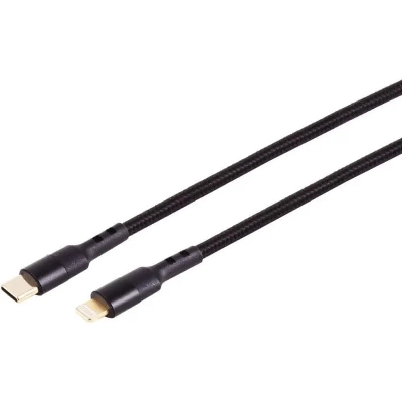 Cavo USB 2.0 S-Conn BlackCotton USB-C verso USB-C 2 m Nero - immagine 1