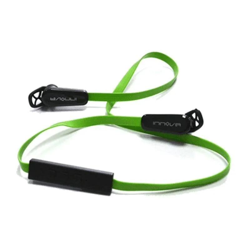 Auricolari INNOVA Sport Bluetooth wireless con cavo posteriore, sportivi, verdi - immagine 1