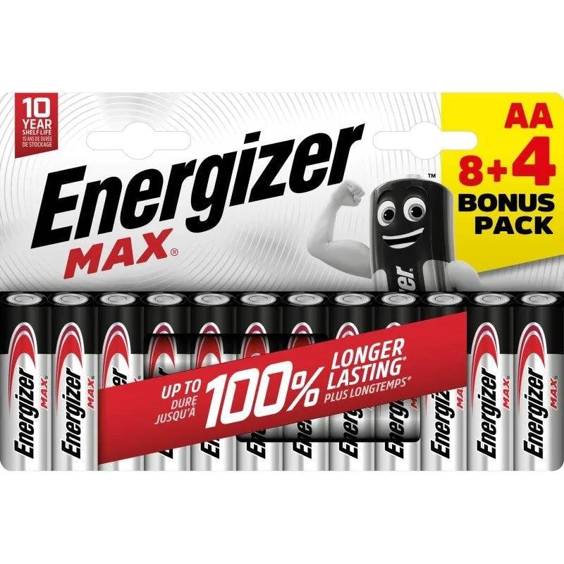 Pila Energizer Power Max AA Pack 8+4 Lunga Durata - immagine 1