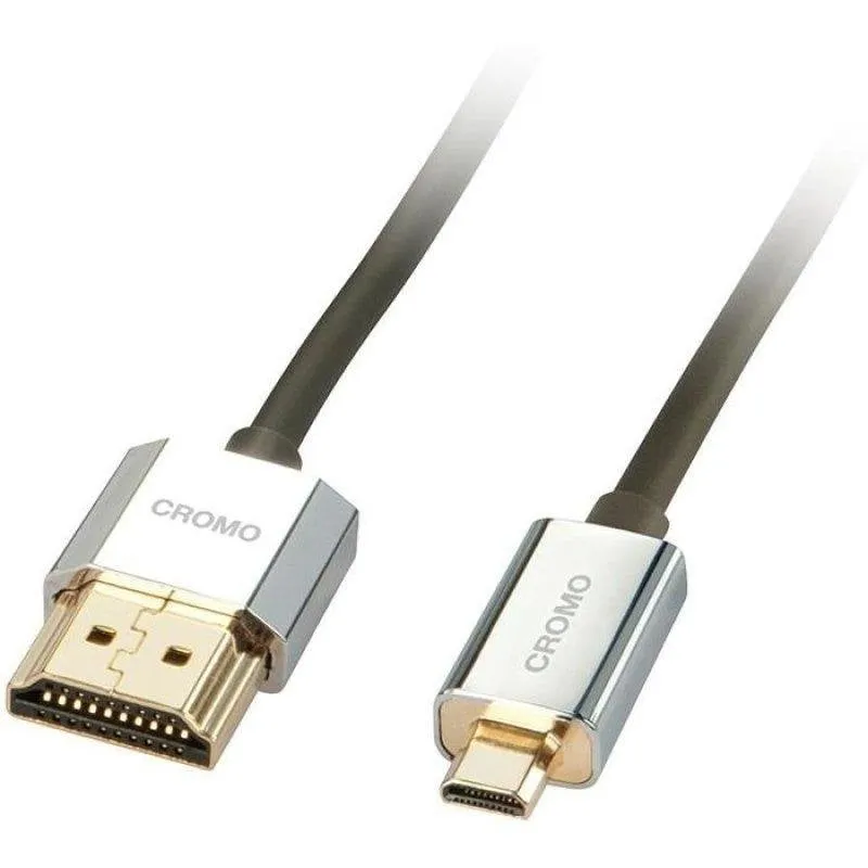 Cavo HDMI Slim Lindy 2m Chrome Ethernet HDMI 2.0 - immagine 1
