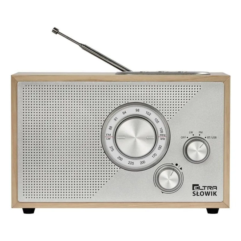 Radio Eltra 2311BT Bluetooth 5.4 FM AM USB MicroSD 3W Marrone Argento - immagine 1