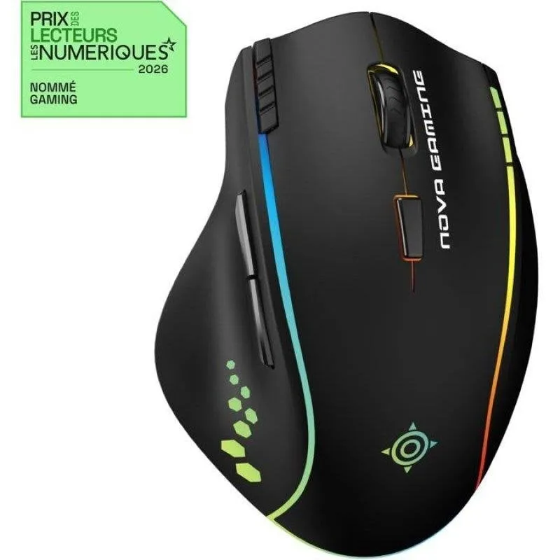 Mouse Nova Gaming Persee Wireless Nero - immagine 1