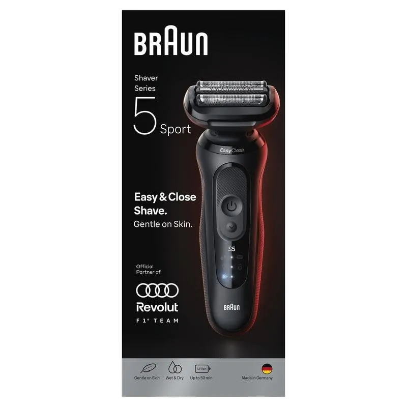 Rasoio Viso Braun Series 5 52-N1000SF1 Senza Fili 50min Wet & Dry 3 Lame - immagine 1