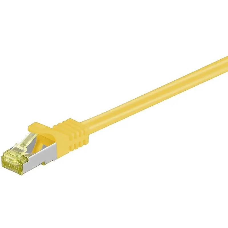 Cavo di rete Goobay RJ-45 CAT7 1 m S/FTP schermato giallo - immagine 1