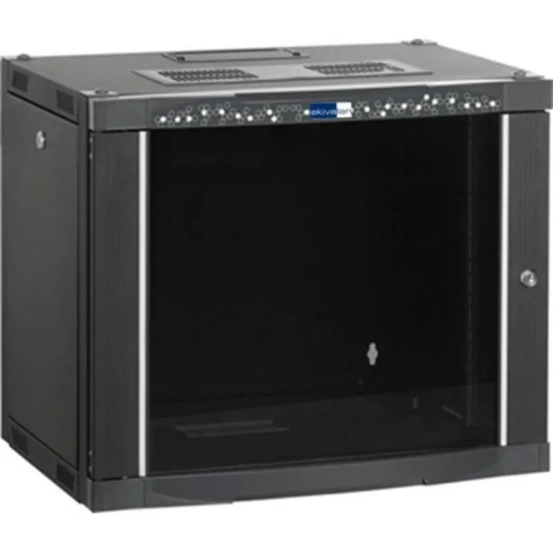Rack da parete Ekivalan CEPA12U6045BL132 12U 600x450x646 Nero - immagine 1