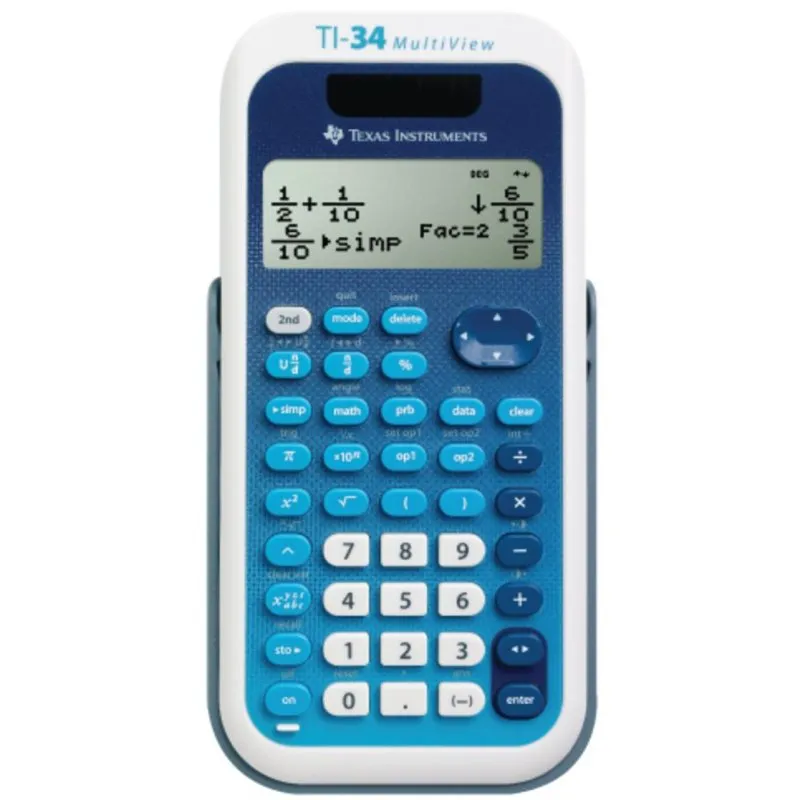 Calcolatrice scientifica TI-34 Texas Instruments 10 cifre 4 righe Blu - immagine 1