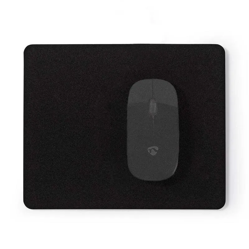 Tappetino per mouse Nedis MPADF100BK Nero Antiscivolo 220 x 180 mm - immagine 1