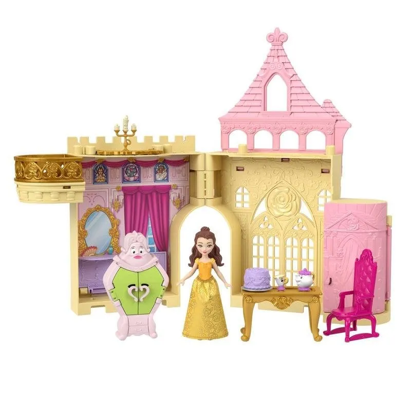 Casa delle bambole Mattel Disney Principesse Castello Bella impilabile 29,7 cm - immagine 1
