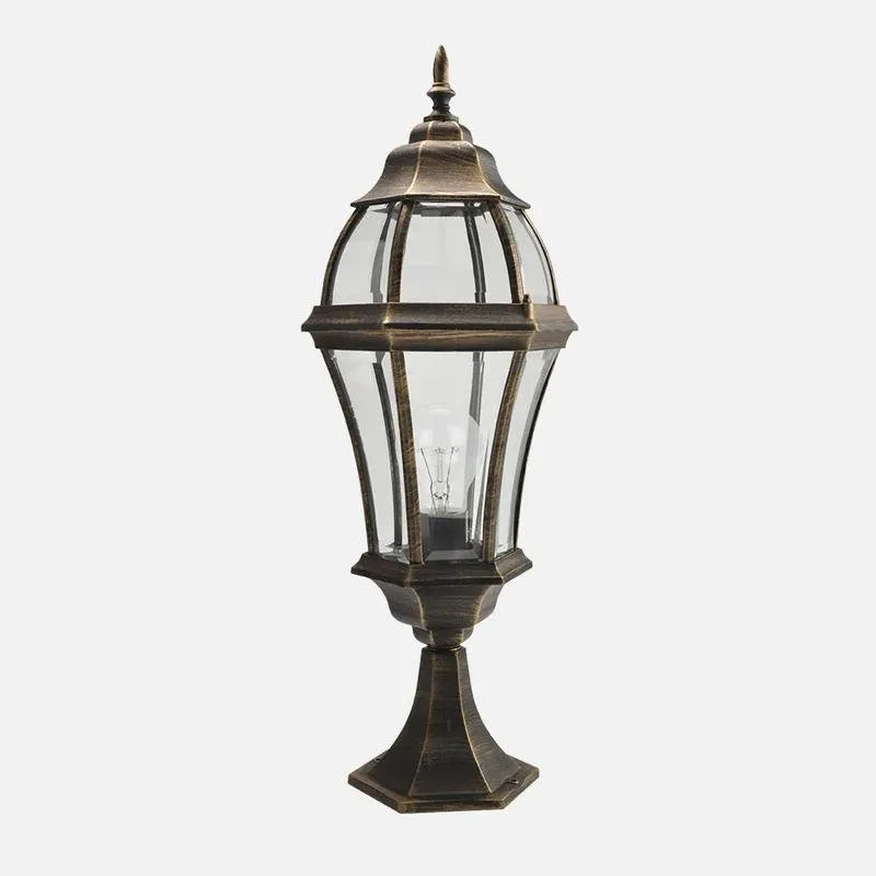 Applique FABRILAMP Becrux nero e oro IP44 E27 - immagine 1