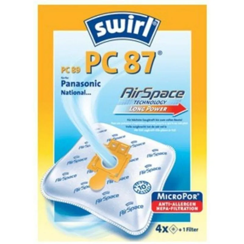 Sacchetto Swirl PC 87/PC 90 AS MicroPor Plus antiallergico, 5 pezzi - immagine 1