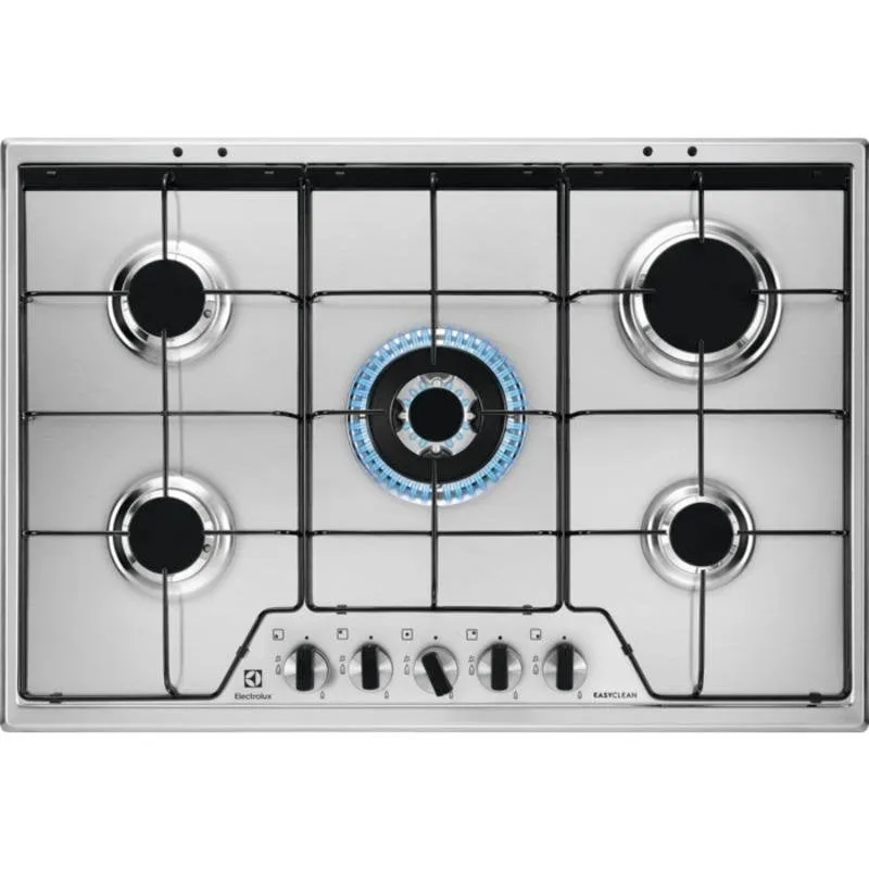Piastra a gas Electrolux KGS7534XX 5 zone 74 cm acciaio inossidabile - immagine 1
