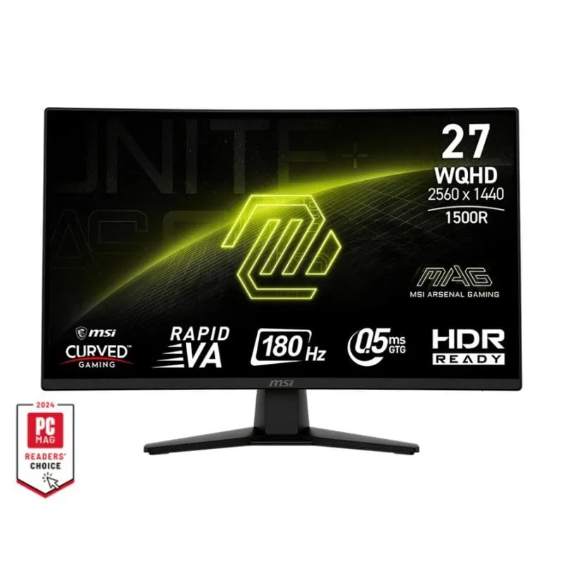 Monitor PC MSI MAG 274CQF 27" WQHD 180Hz Rapid VA Curvo 0,5ms HDR - immagine 1