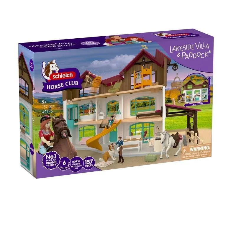 Set Giocattolo Schleich Horse Club 42785 Villa Lakeside e paddock Multicolore Plastica - immagine 1