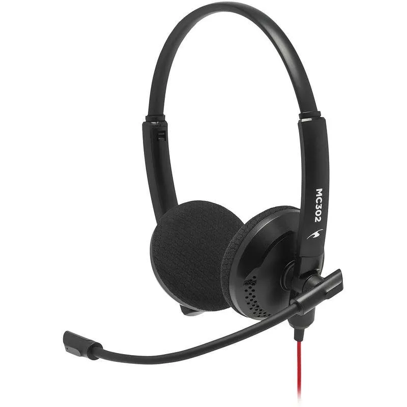 Cuffie Bluestork MC302 cablate jack 3,5 mm con microfono girevole nere - immagine 1