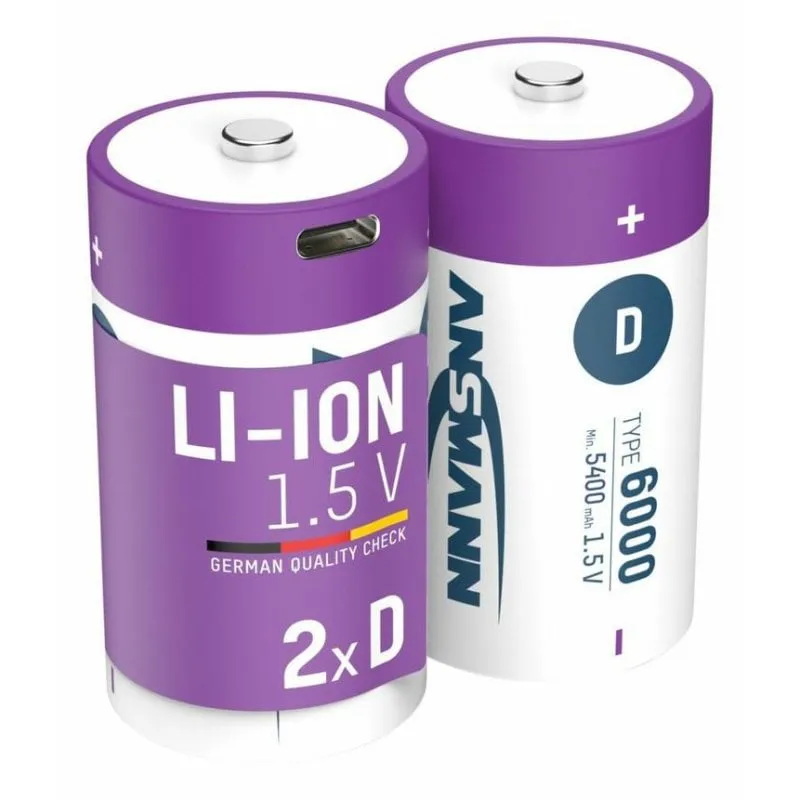 Pila ANSMANN D Li-ion 6000 mAh blister 2 - immagine 1