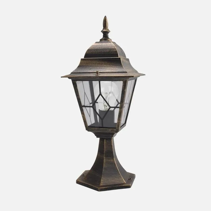 Lanterna esterna Fabrilamp Bootes nero/oro IP44 E27 - immagine 1
