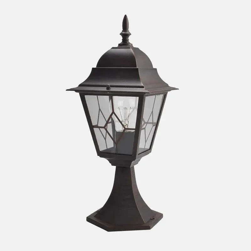 Lampada da muro Fabrilamp Bootes alluminio vetro E27 IP44 - immagine 1