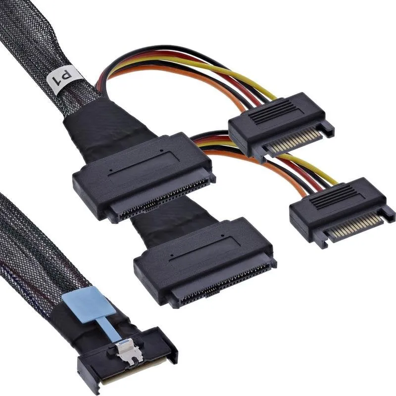 Cavo MCIO x8 a 2x SFF-8639 U.2 InLine - immagine 1