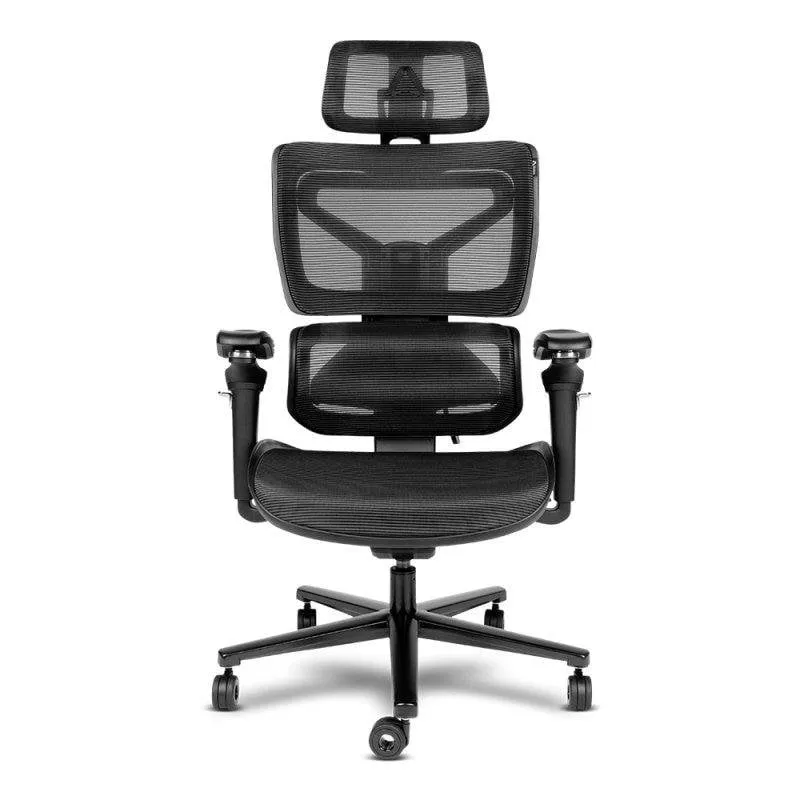 Sedia Alpha Gamer Mist Black in rete, braccioli 4D, 130 kg - immagine 1