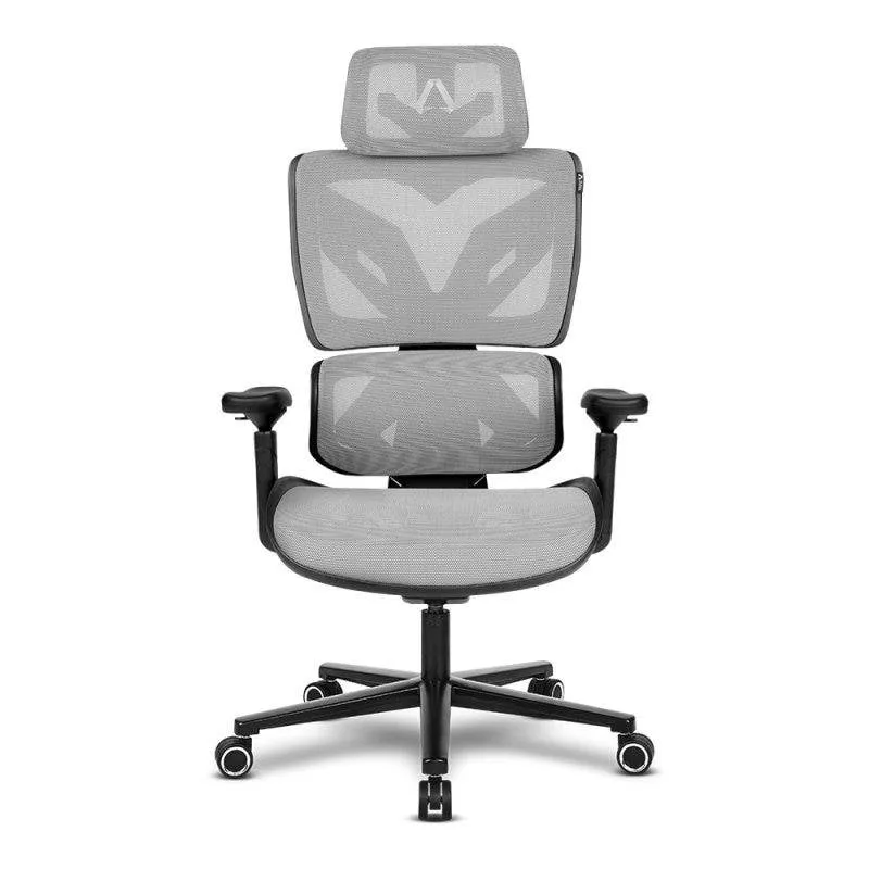 Sedia Alpha Gamer Wave Black / Grey in rete - immagine 1