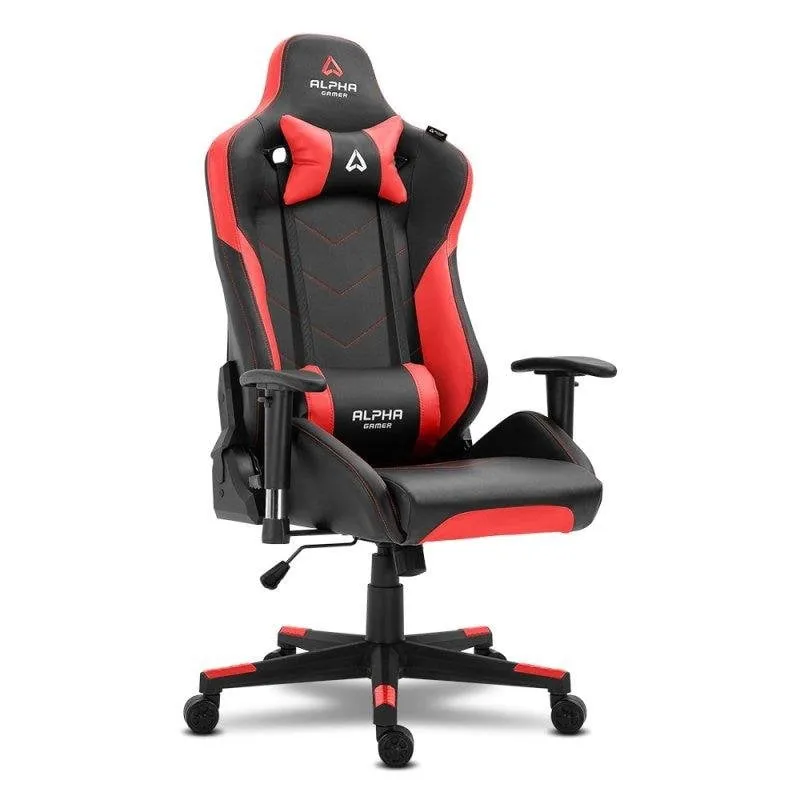 Sedia Gaming PC Alpha Gamer Zeta 120 kg Nero Rosso - immagine 1