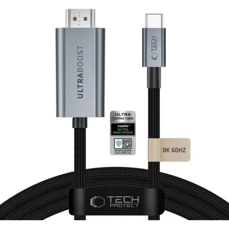 Cavo HDMI Tech-Protect UltraBoost USB-C a HDMI 2.1 8K 60 Hz 3 m - immagine 1