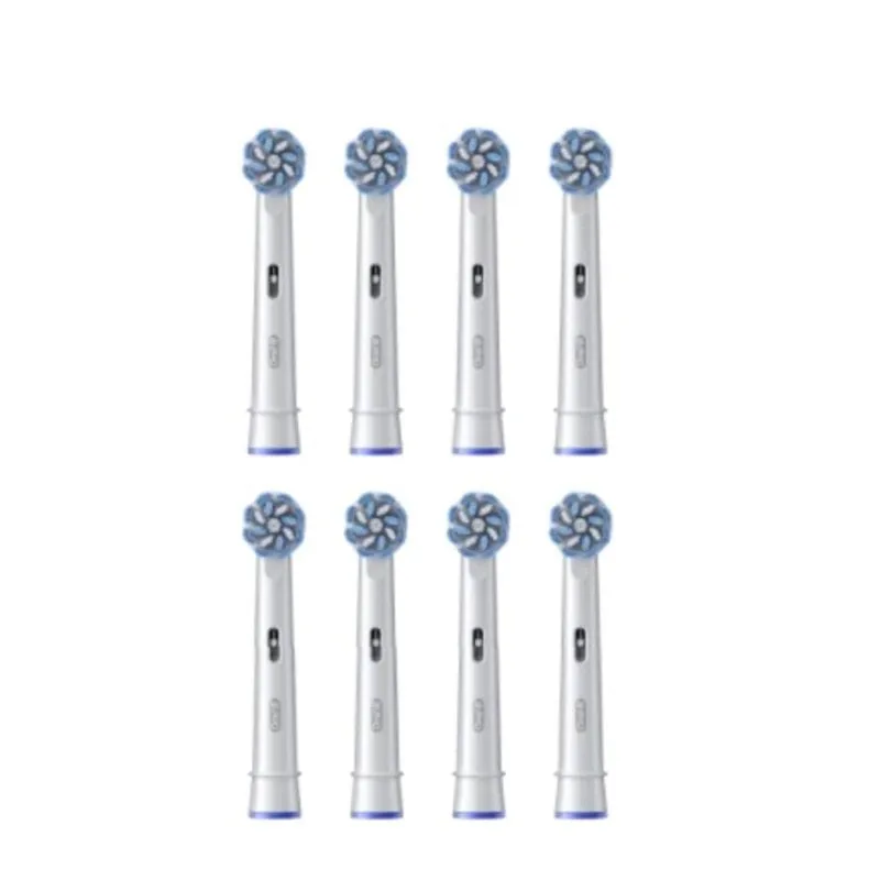 Testine di Ricambio Oral-B 8 Unità Blu e Bianco - immagine 1