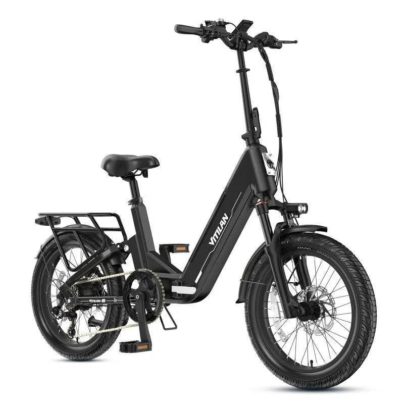 Bicicletta elettrica Vitilan U9 pieghevole 500 W 48 V 15 Ah nera - immagine 1