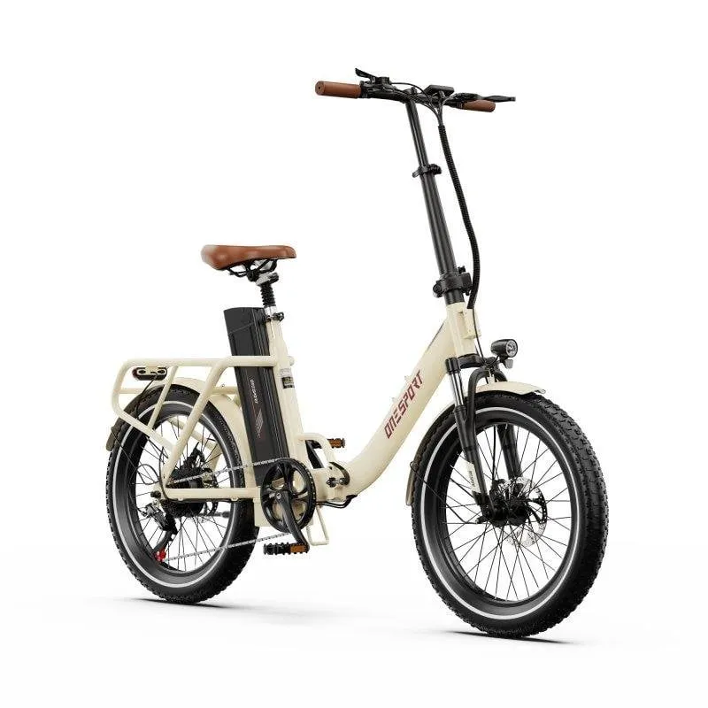 Bicicletta Elettrica OneSport OT16 Pro 20" 48V 250W Pieghevole Bianca - immagine 1