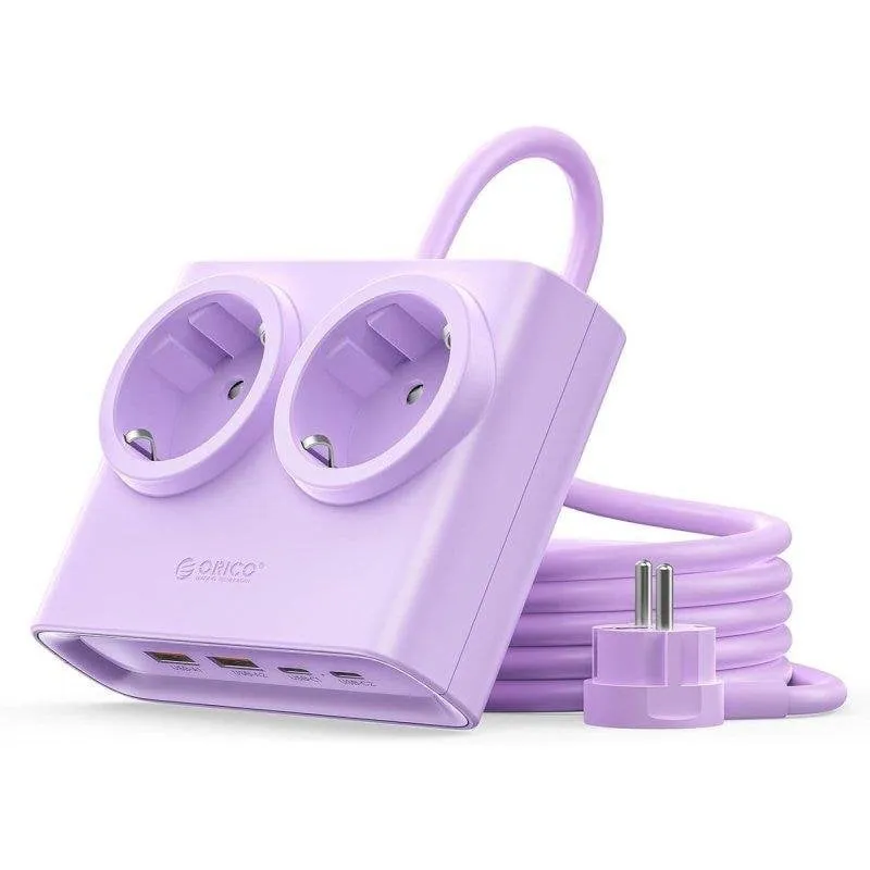 Multipresa ORICO PDC 2 prese 4 USB GaN 15 W 1,6 m - immagine 1