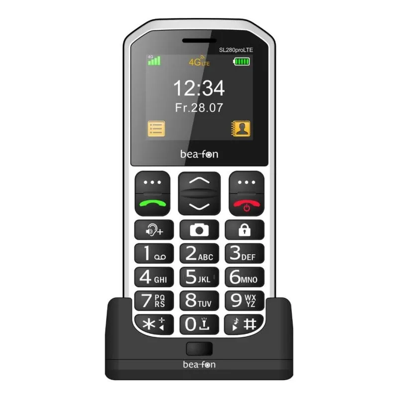 Bea-Fon SL280pro 4G 2" Telefono Senior Nero Argento Bianco - immagine 1