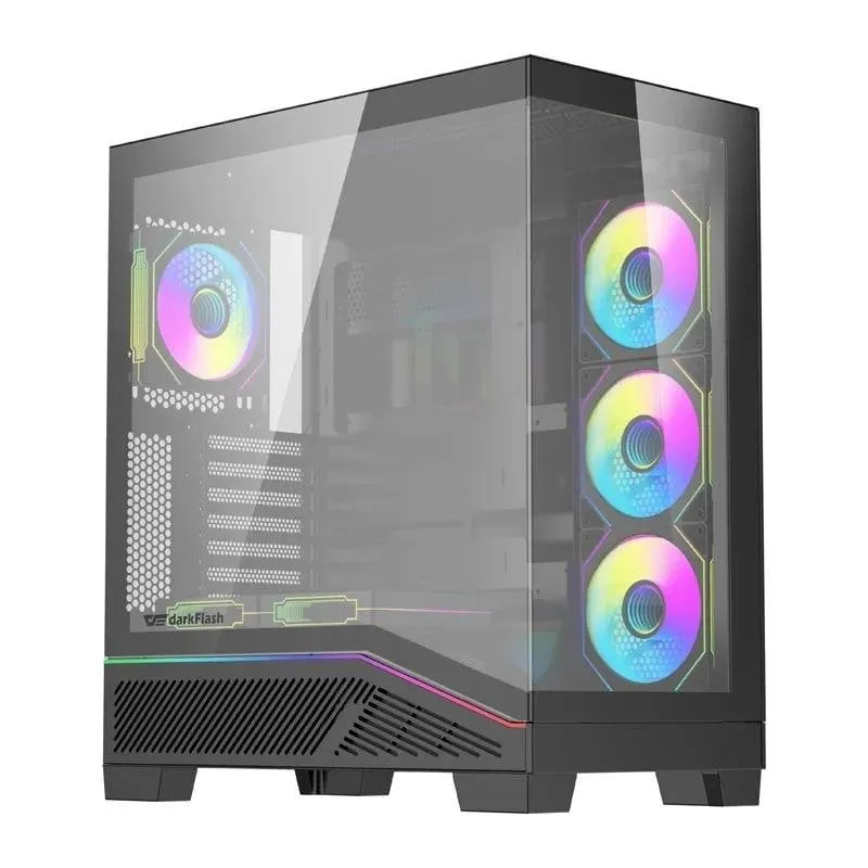 Case PC DarkFlash K430 6 ventole Nero ATX - immagine 1