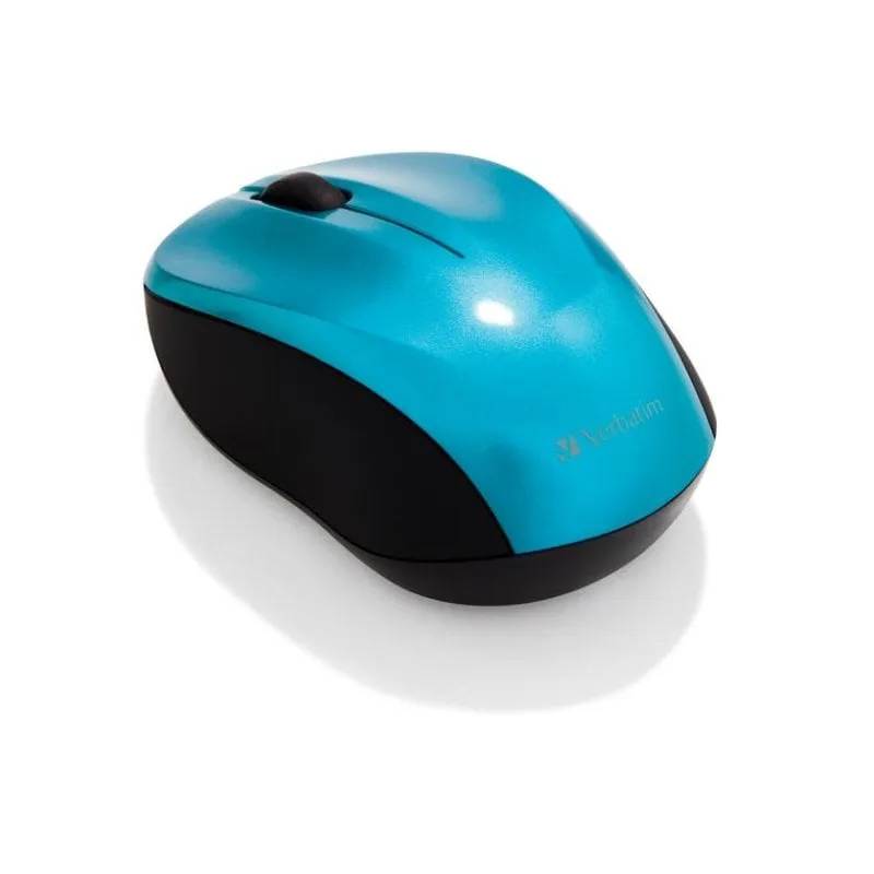 Mouse Verbatim Go Nano wireless 1600 DPI ciano ambidestro - immagine 1