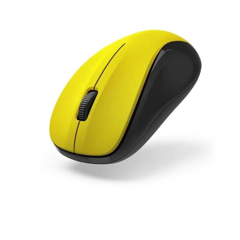 Mouse Hama MW-300 V2 wireless 1200 DPI nero giallo silenzioso - immagine 1
