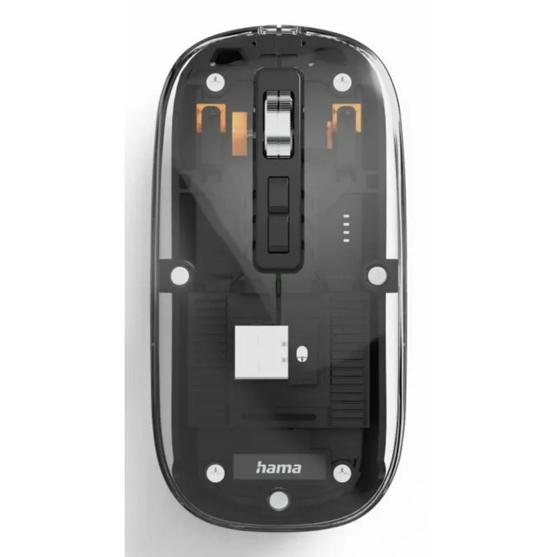Mouse Hama WM-600 RF + Bluetooth 1600 DPI Trasparente Silenzioso Ambidestro - immagine 1
