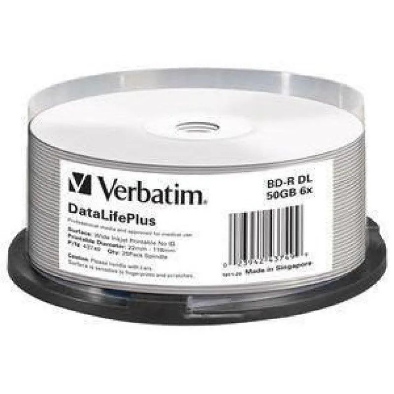 BD-R Verbatim 43749 Doppia Strato 50 GB 6x - immagine 1