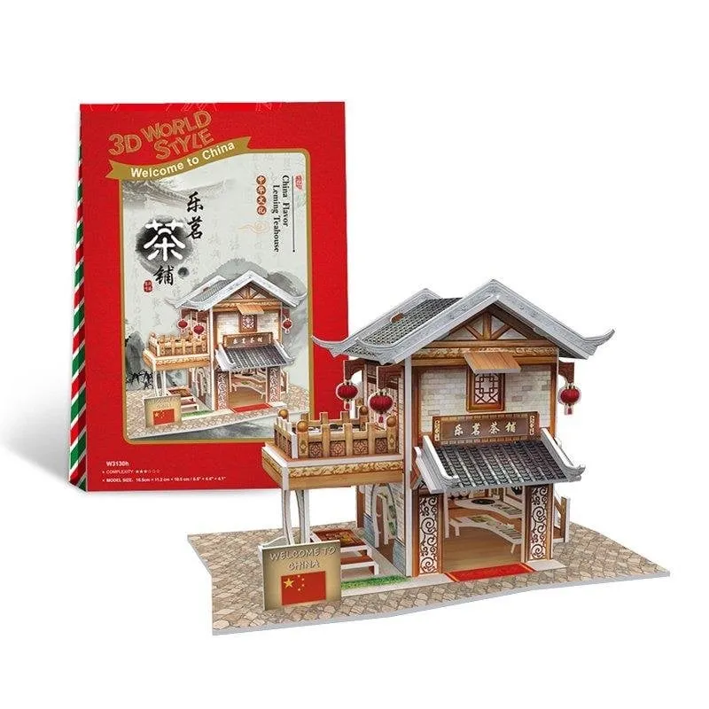 Puzzle 3D Dam Electronics World Style China Oriental Sala da Tè 46 pezzi - immagine 1
