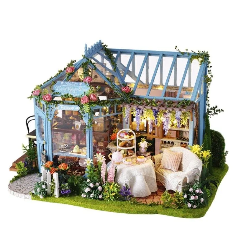 Modellino 3D Dam Electronics Casa da Te da giardino con rose 29x20x17,8 cm - immagine 1