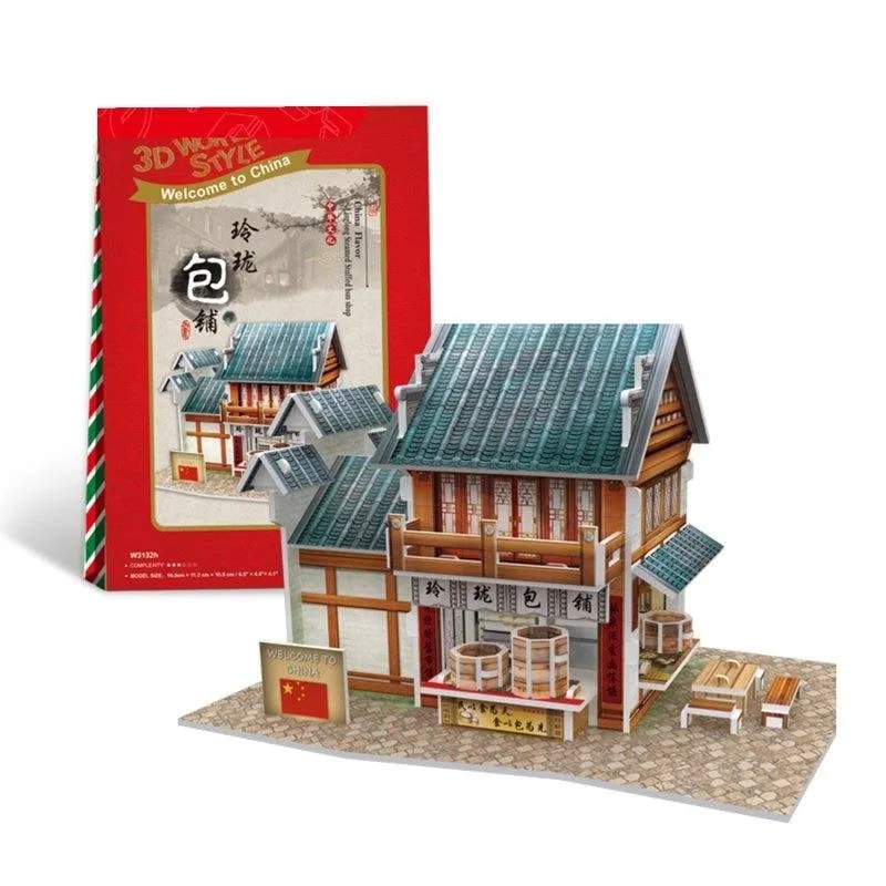 Puzzle 3D Dam Electronics China Oriental Negozio Linglong 39 pezzi - immagine 1